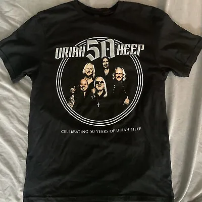Buy Uriah Heep Celebrating 50 Years Black T-Shirt Size Medium • 24.99£