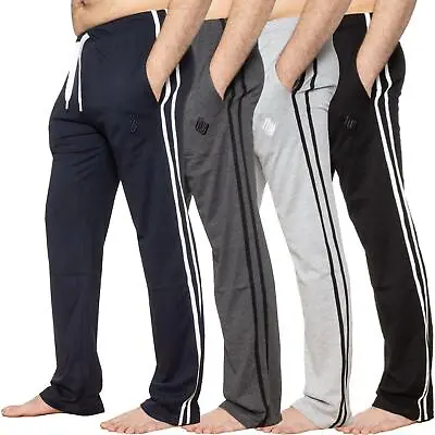 Buy Enzo Mens Pyjamas PJ Pants Loungewear Casual Bottoms Stripes Jersey Trousers • 9.49£