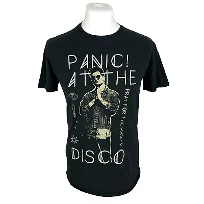 Buy Panic At The Disco T Shirt Concert Tour T Shirt Black Medium Band Tee Graphic M • 22.50£