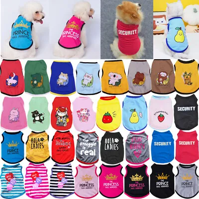 Buy ❀ Small Dog T-Shirt Vest Pet Puppy Cat Summer Clothes Coat Top Outfit Costume UK • 4.79£