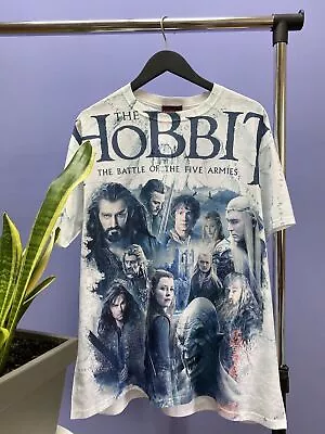 Buy Hobbit: The Battle Of The Five Armies Movie Promo T Shirt Size XL White Men • 67£