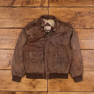 Buy Vintage Bechamel Leather Jacket S A2 Flight Bomber Brown Zip • 49.99£