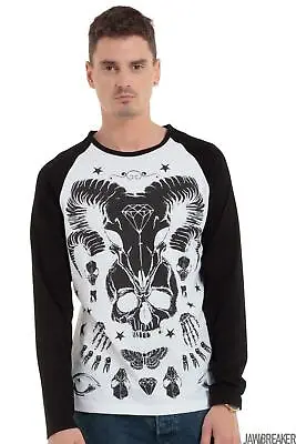 Buy Jawbreaker Mens Skull & Bones Sweatshirt  Alternative Gothic • 20£