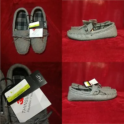 Buy NEW Mens Gents Grey Micro Fresh Thinsulate Comfort Slip On Moccasins Slippers 8 • 13.95£