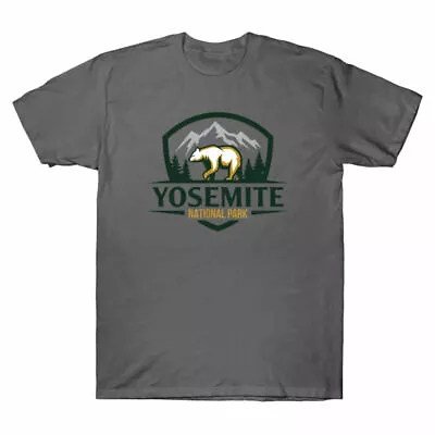 Buy Funny Yosemite Park Bear Black Campaign Gift T-Shirt Tee Cotton Men's National • 14.99£