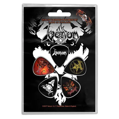 Buy VENOM Black Metal : 1mm Guitar Picks 5-PLECTRUM PACK Official Merch • 5.95£