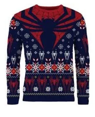 Buy 2XL 47  Inch Chest Spiderman Christmas Sweater Jumper Xmas Avengers XXL • 34.99£