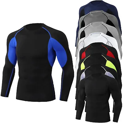 Buy Men's Quick Dry T-Shirts UV Sun Protection Surfing Rash Guard Long Sleeve Tops • 9.59£