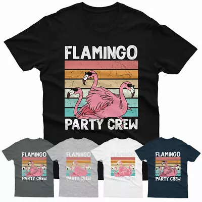 Buy Flamingos Party Crew Pink Lesser Flamingos Funny Bird Lover T Shirt #P1#Or#A • 9.99£