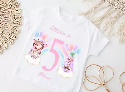 Buy Personalised Childs Tshirt Top Birthday Party Gift Any Age Name Princess Girl • 7.99£