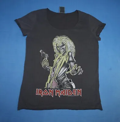 Buy Iron Maiden Shirt Heavy Metal Band Women's Tee Medium • 31.71£
