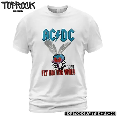 Buy White AC/DC Fly On The Wall Tour 1985 T-Shirt Rock Band Concert Merch S-5XL • 19.07£
