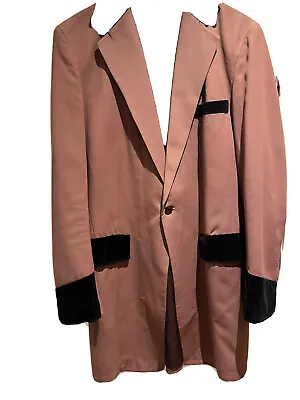 Buy Vintage Teddy Boy Drape Jacket.Black, Red Velvet Collar And Trim.Rock N Roll 38 • 125£