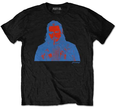 Buy Post Malone RedBlue Photo Black T-Shirt OFFICIAL • 14.99£