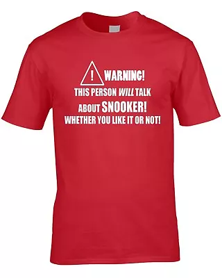 Buy Snooker Mens T-Shirt Funny Hobby Statement Gift Masters Pool Cue 3XL 4XL 5XL • 14.95£
