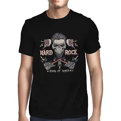 Buy 1Tee Mens Hard Rock Skull, King Of Music T-Shirt • 7.99£