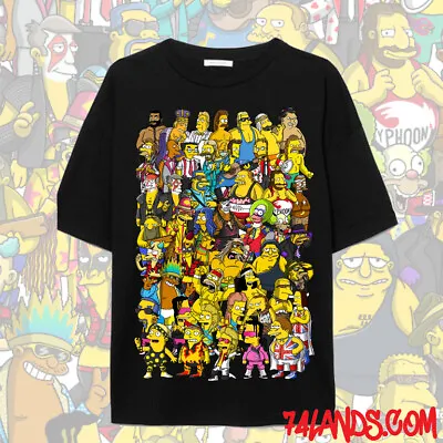 Buy The Simpsons Wrestling T-Shirt Golden Era Hulk Hogan Ultimate Warrior WWE WWF • 20£