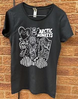 Buy Arctic Monkeys T Shirt AM Doodle Ladies Size Small • 24.99£