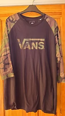 Buy Vans Camo T Shirt 3/4 Sleeve • 6£