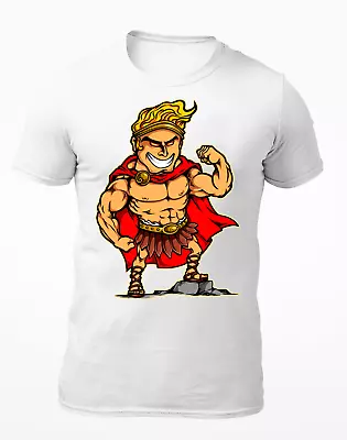 Buy Super Strong Hercules In Red Cape - Funny Men's T-Shirt • 9.99£