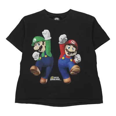 Buy Mario And Luigi Unbranded T-Shirt - Large Black Cotton • 36.70£