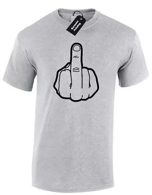 Buy Middle Finger Mens T Shirt Funny Joke Novelty Printed Design Cool Rude Fashion • 7.99£
