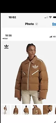 Buy Womens Adidas Originals Adicolor 70s Velvet Puffer Jacket Coat Uk 12 Last One • 10£