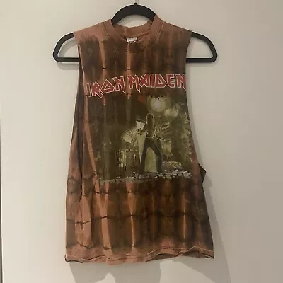 Buy VTG IRON MAIDEN THE EARLY DAYS Vest T Shirt Band Merch HEAVY METAL Oversized • 15£
