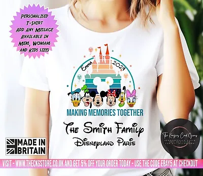 Buy Personalised Disneyland Paris Disney World Matching Family T Shirt 2024 V2 • 10.25£