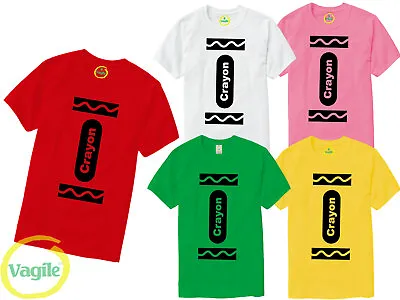 Buy New Kids World Book Day Crayola Funny T-Shirt Crayon Fancy Dress Costume Tee Top • 7.89£
