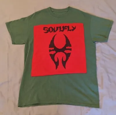 Buy Soulfly 2014 Green Red T Shirt UK Size Small VGC  • 6£