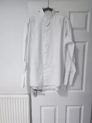 Buy Richard Jones Men's Cuff's Tuxedo Shirt Size UK 16/41 White Cotton 100% VGV • 12.99£