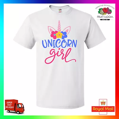 Buy Unicorn Girl TShirt T-Shirt Tee Unisex Glitter Cute Fantasy Cool Cute Xmas • 14.99£