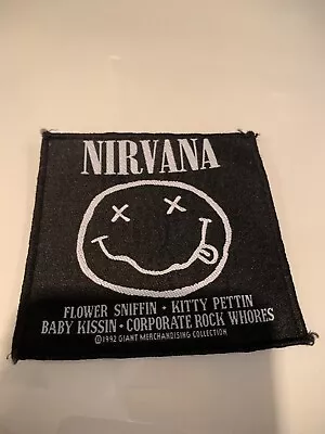 Buy Vintage Nirvana Patch Smiley Patch Nevermind 1992 • 12£