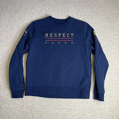 Buy Under Armour Project Rock Crewneck Sweatshirt Youth XL Navy Blue Respect USA • 8.76£