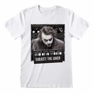 Buy The Dark Knight - Joker Mug Shot T-Shirt  (White) • 15.49£