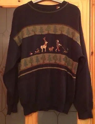 Buy Vintage 80s, Men’s (chest Size 52”) Christmas/ Winter Jumper, Pre-owned • 11.99£