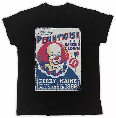 Buy Pennywise The Dancing Clown It T-shirt Retro Poster Tee Unisex Black Men Jap • 9.99£