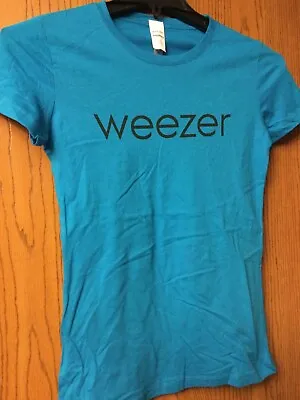 Buy Weezer - 2016 Blue Shirt - Ladies Cut - M.   • 34.06£