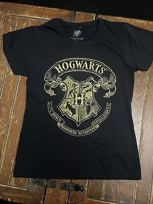 Buy Hogwarts Harry Potter T Shirt Fitted Black Ladies Medium 12 New Without Tags • 1.99£