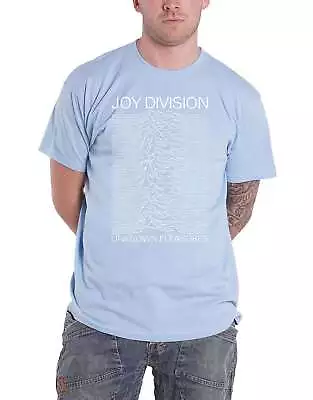 Buy Joy Division Unknown Pleasures White On Blue T Shirt • 16.95£