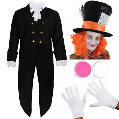 Buy Men's Wonderland Mad Hatter World Book Day Fancy Dress Costume Unisex  • 22.99£