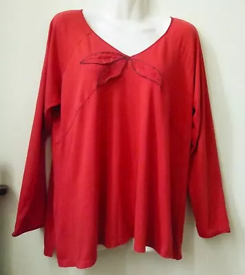 Buy Cabernet Women T-Shirt Top Sz M Long Sleeve V-Neck Raglan Sleeve Casual Cotton • 8.68£
