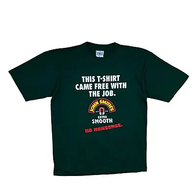 Buy JOHN SMITHS Vintage T Shirt Beer 90s Deadstock Green Graphic Large  • 24.95£