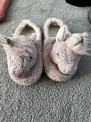 Buy M&S Unicorn Slippers. Size 1. Pink • 2£