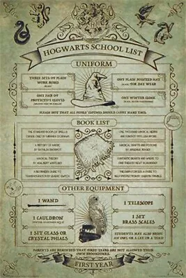 Buy Impact Merch. Poster: Harry Potter - Hogwarts School List 610mm X 915mm #280 • 2.05£