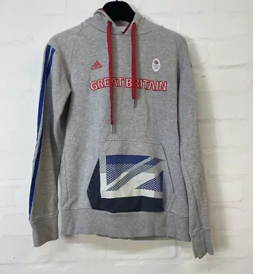 Buy Kids Adidas Team Great Britain GB Hoodie Sweatshirt Stitched Gray Size 14y • 7.99£