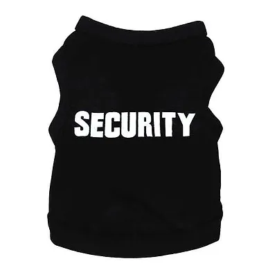 Buy Dog Black SECURITY Puppy Clothes T-Shirt Coat Vest Top Warm XS S M L XL 2XL 3XL • 5.99£