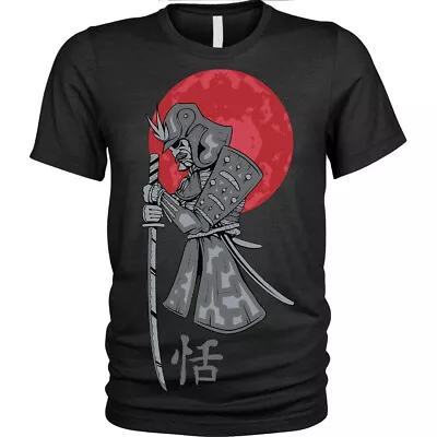 Buy Japanese Samurai T-Shirt Red Moon Ronin Warrior Unisex Mens • 12.95£