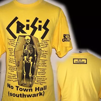 Buy Crisis No Town Hall 100% Unique  Punk  T Shirt Xl Bad Clown Clothing • 16.99£